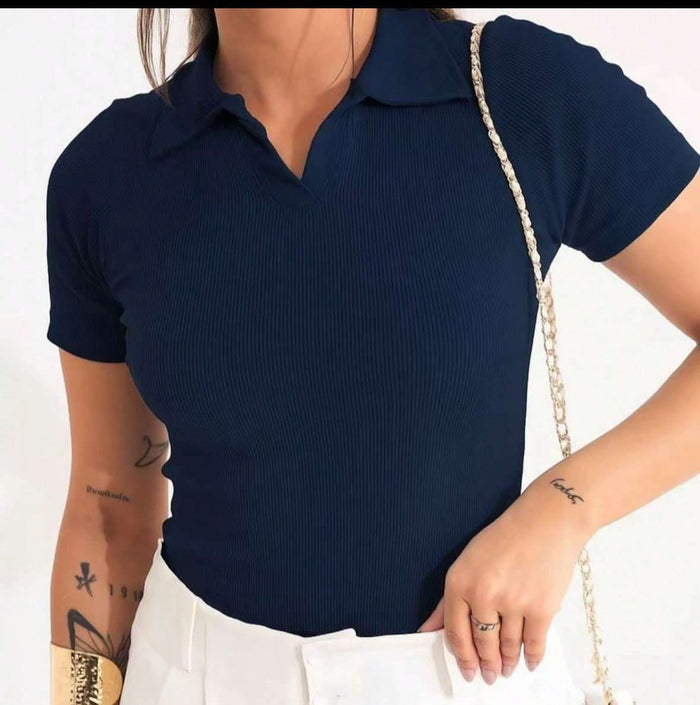 Blusa Polo Canelada – Doce Malícia — Doce Malícia