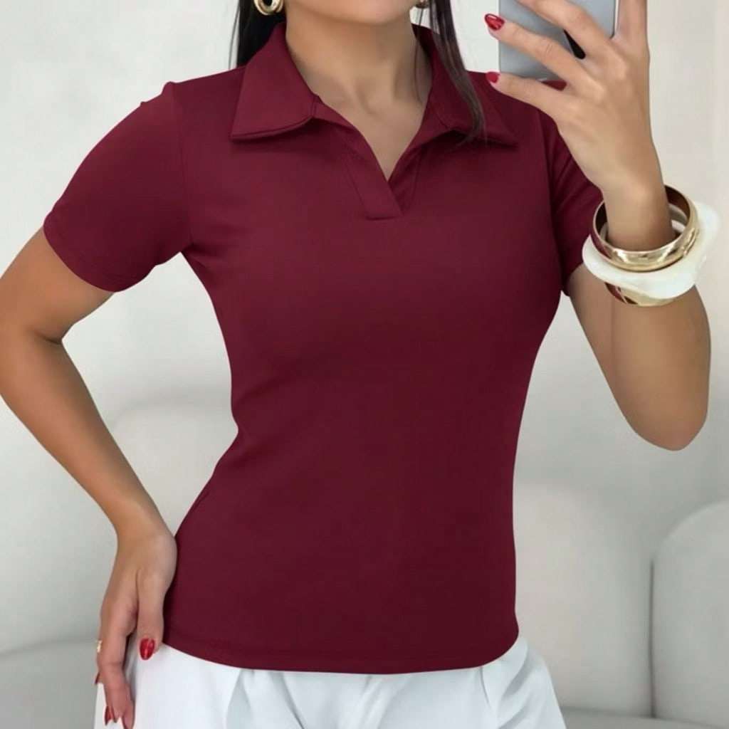 Blusa Polo Canelada – Doce Malícia