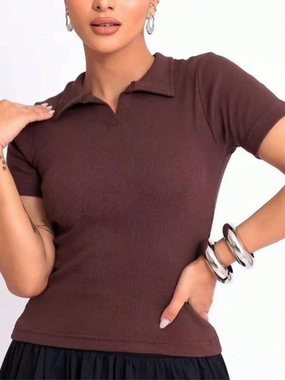 Blusa Polo Canelada – Doce Malícia