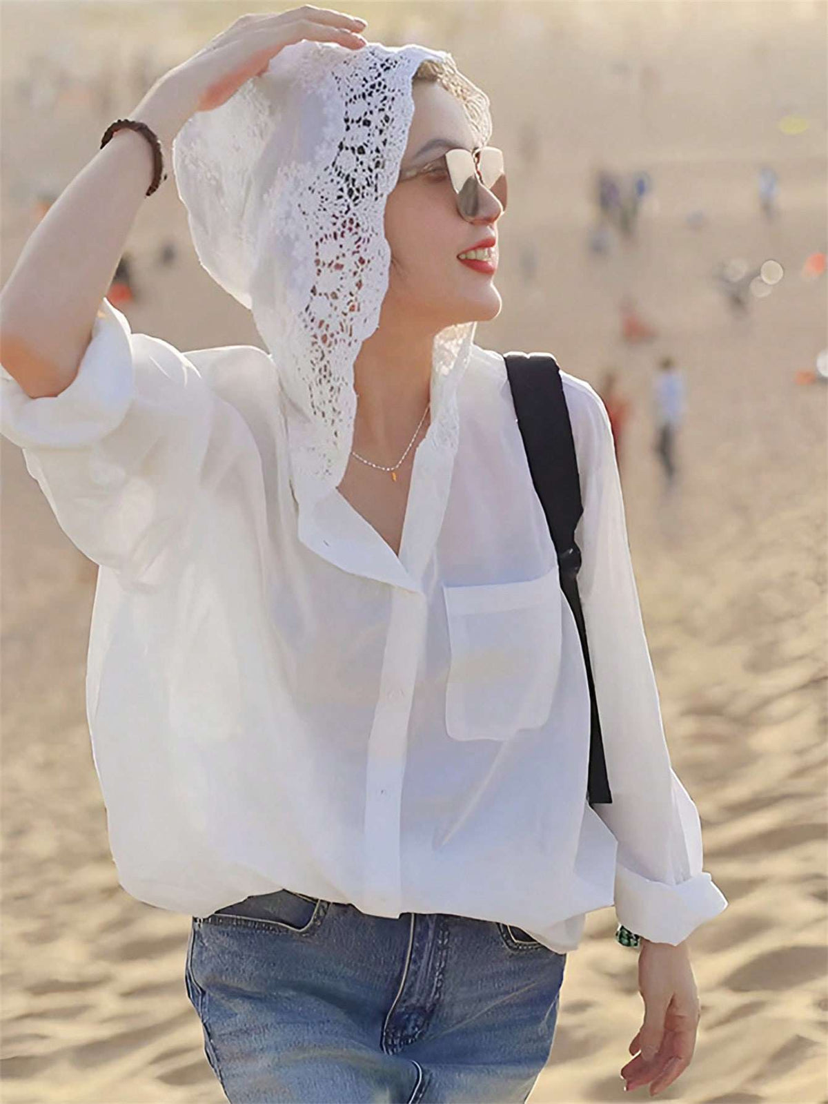 Blusa Feminina Crochê Manga Longa Branco – Doce Malícia
