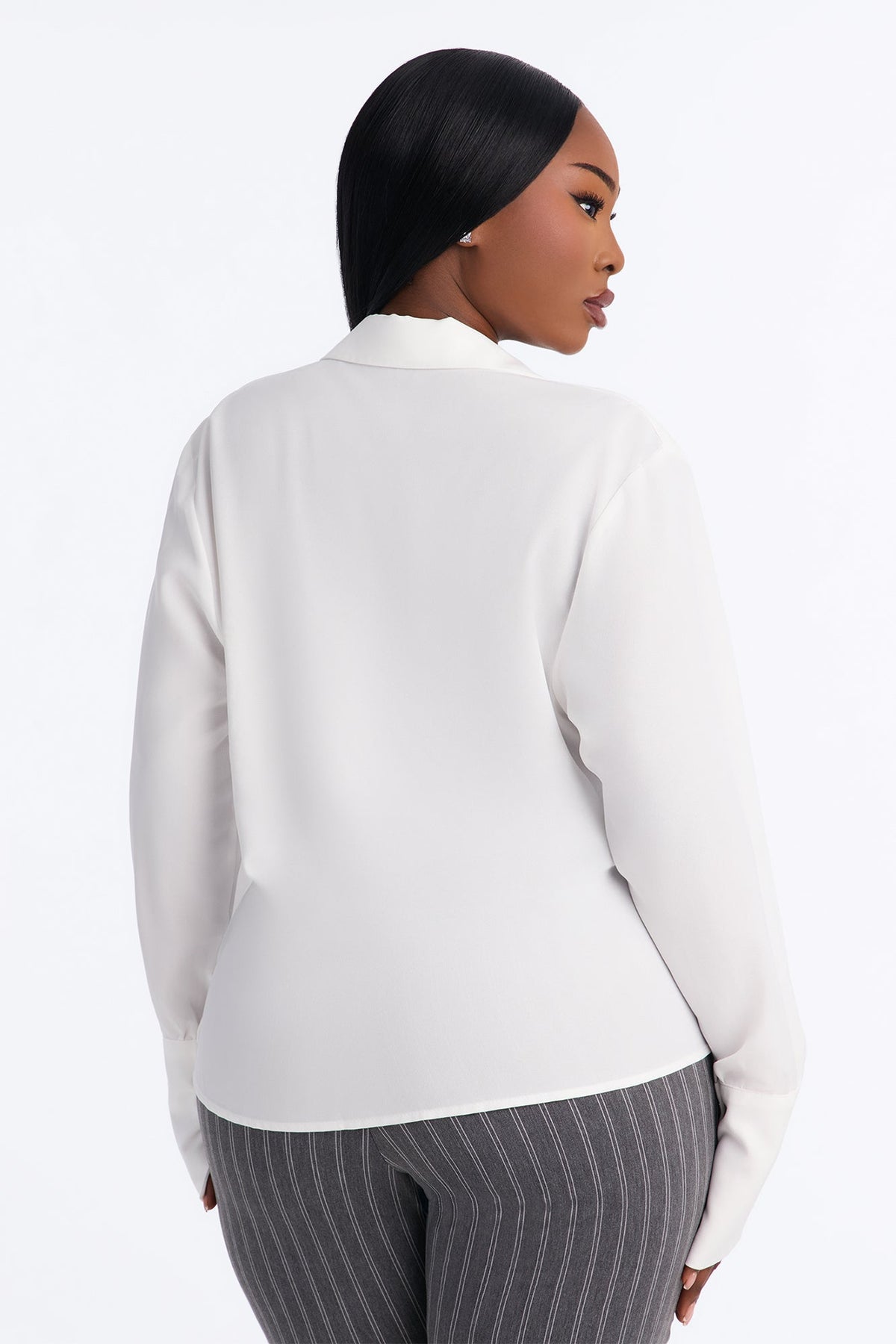 Blusa Feminina Decote V Branco – Doce Malícia