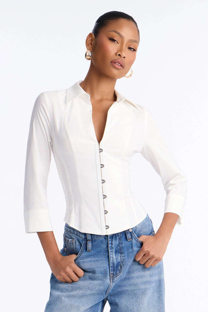 Blusa Feminina Decote V Marrom – Doce Malícia