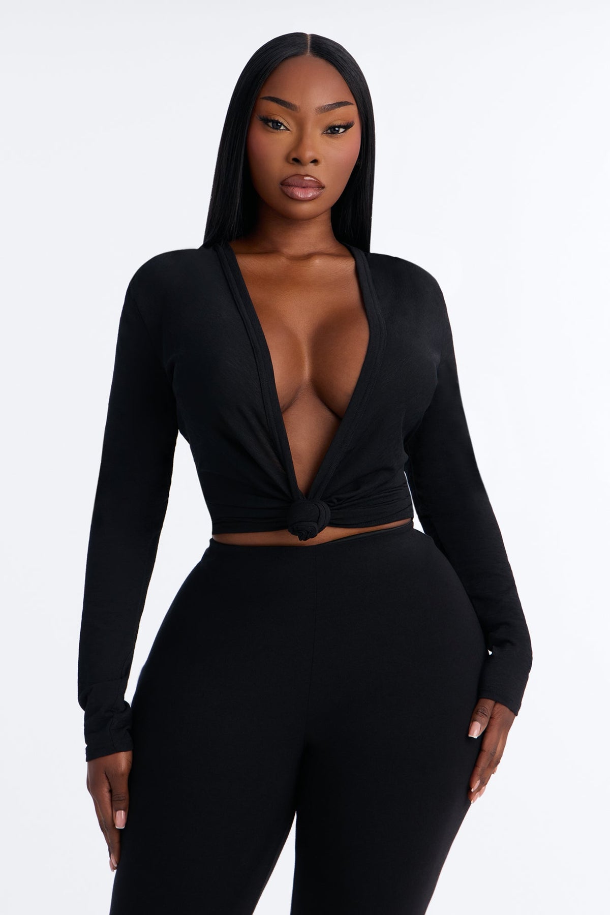 Blusa Feminina Decote V Preto – Doce Malícia