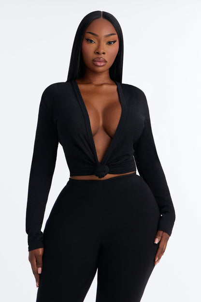 Blusa Feminina Decote V Preto – Doce Malícia