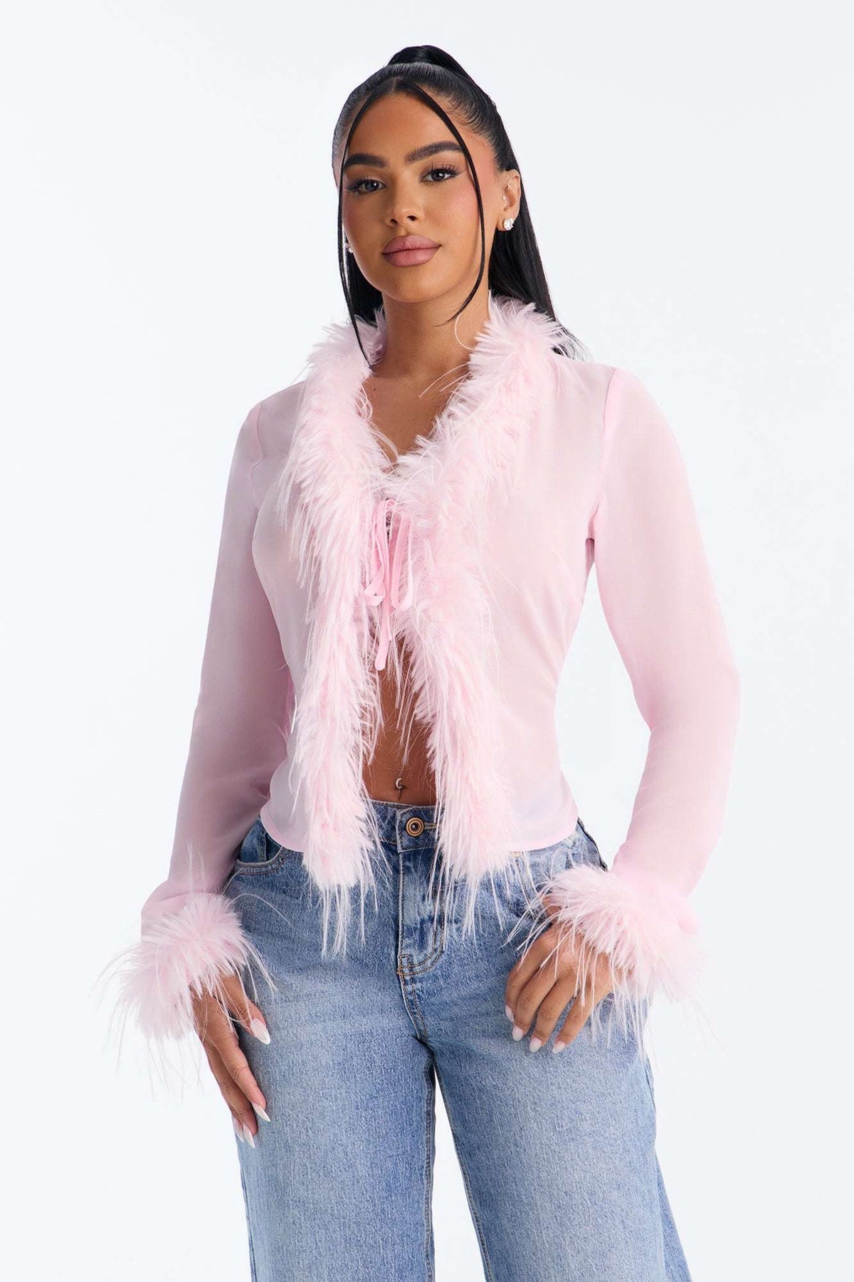 Blusa Feminina Decote V Rosa – Doce Malícia