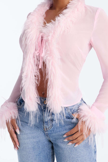 Blusa Feminina Decote V Rosa – Doce Malícia