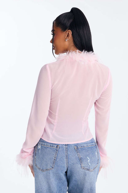 Blusa Feminina Decote V Rosa – Doce Malícia