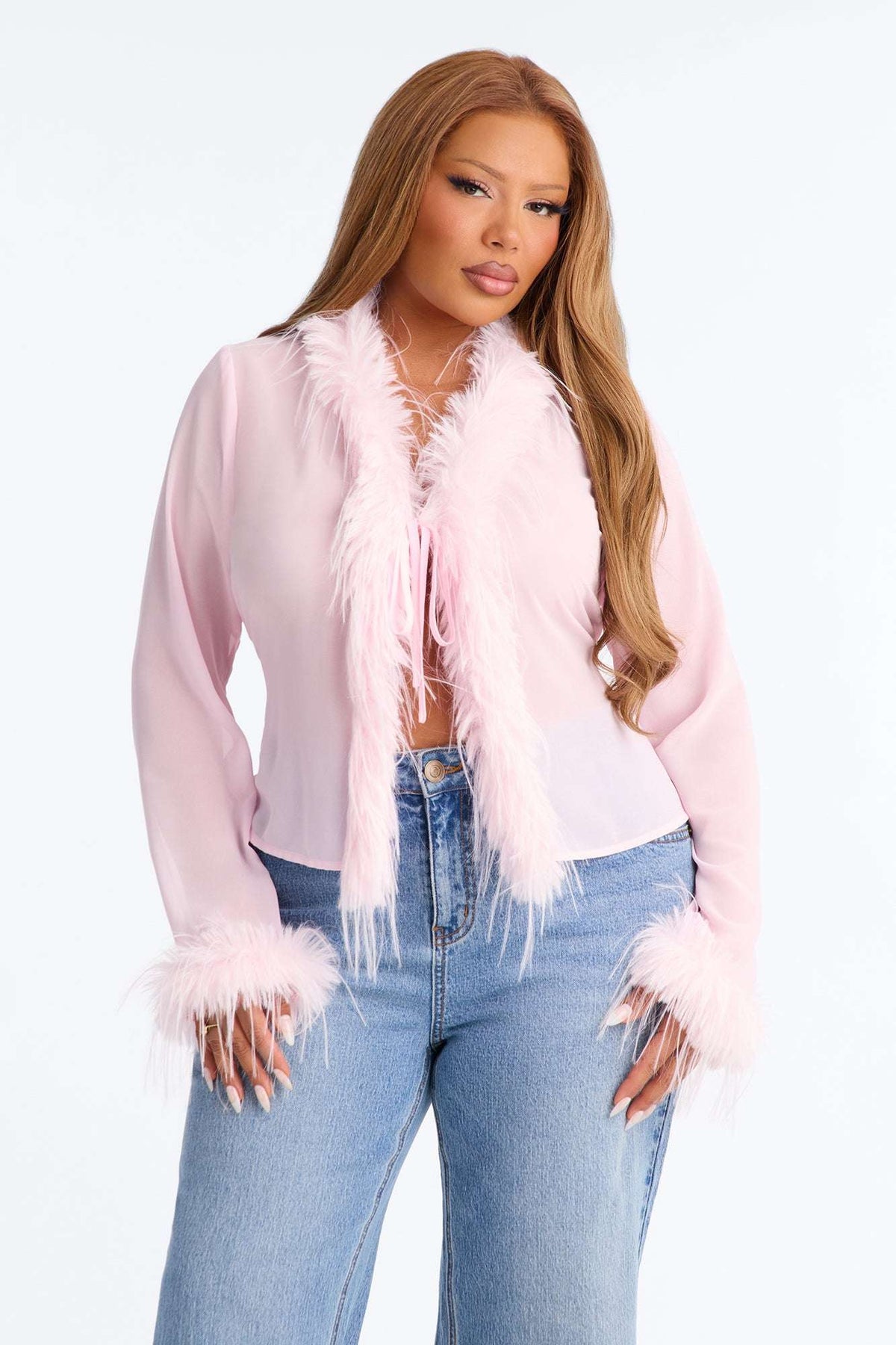 Blusa Feminina Decote V Rosa – Doce Malícia