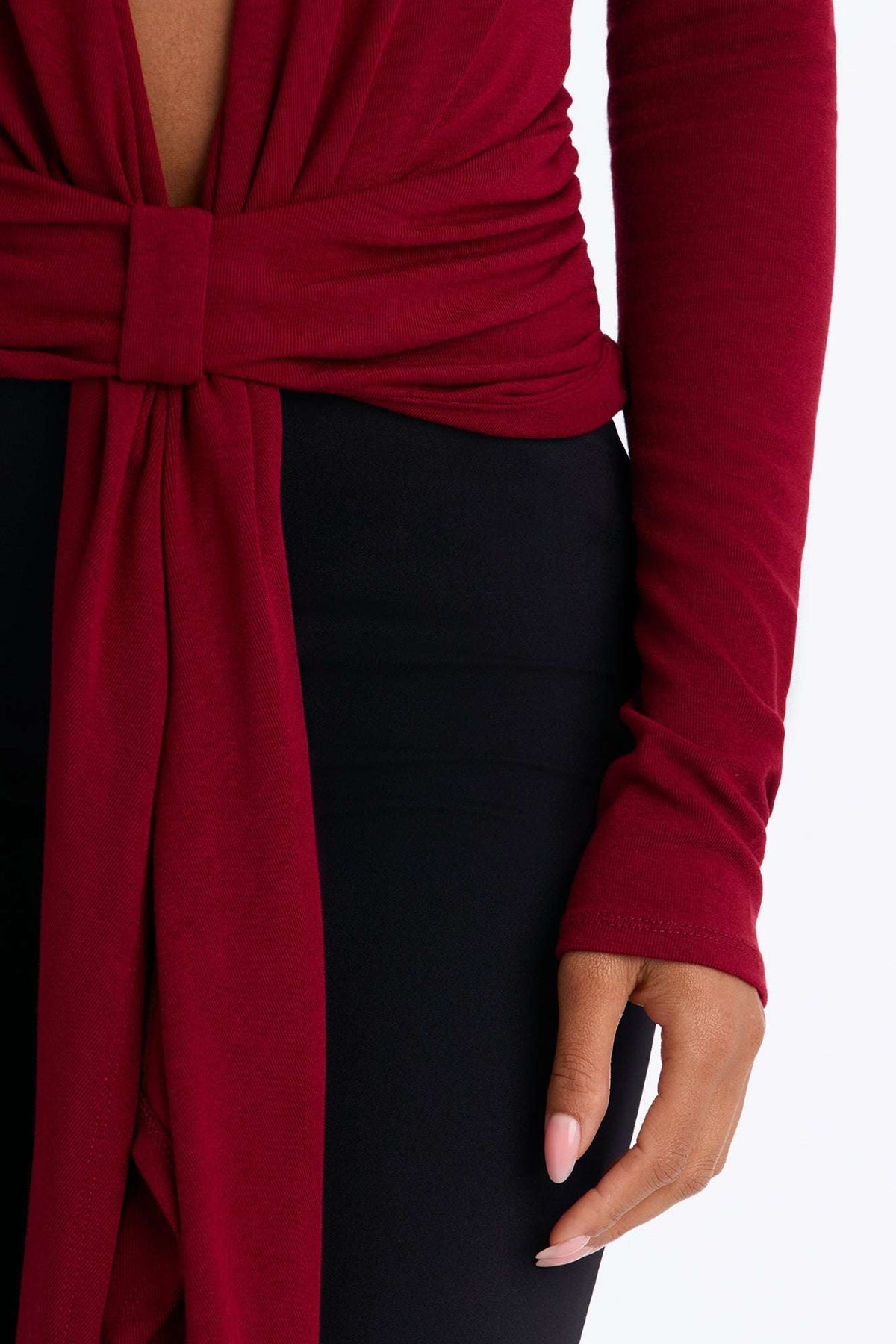 Blusa Feminina Decote V Vinho – Doce Malícia