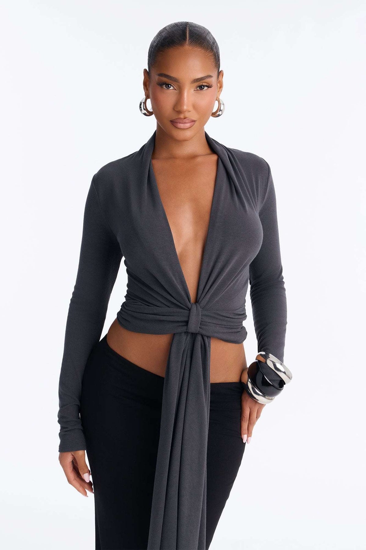 Blusa Feminina Decote V Vinho – Doce Malícia