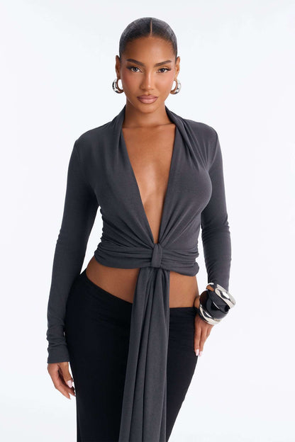 Blusa Feminina Decote V Vinho – Doce Malícia