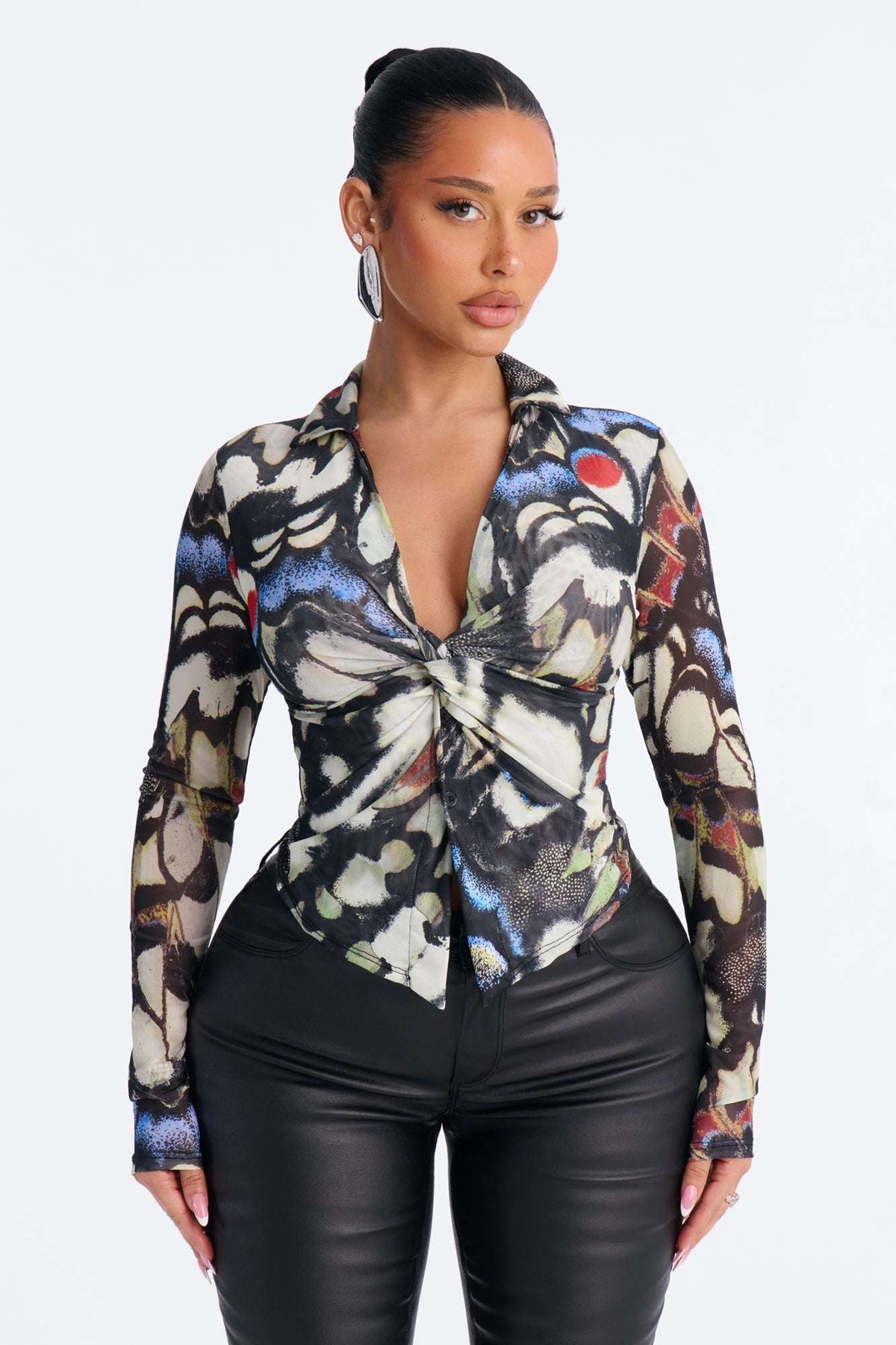 Blusa Feminina Estampado Tule Preto – Doce Malícia