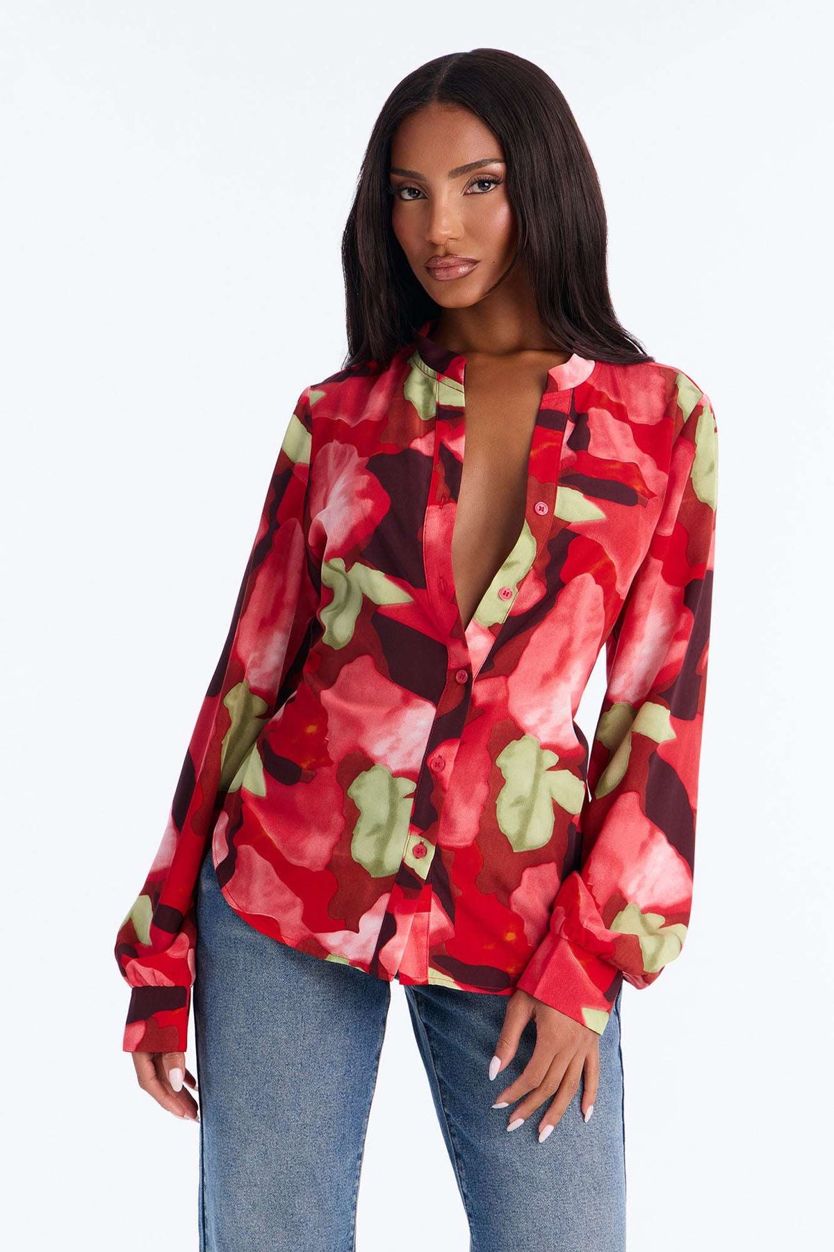 Blusa Feminina Floral Estampado Preto – Doce Malícia