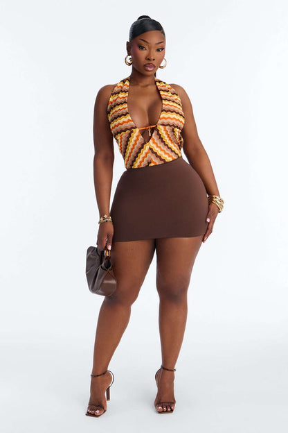 Blusa Feminina Frente Única Decote V Laranja – Doce Malícia