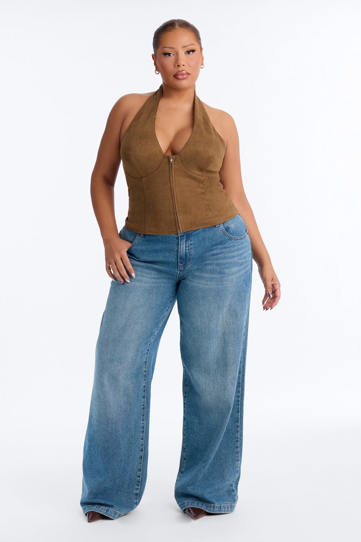 Blusa Feminina Frente Única Marrom – Doce Malícia