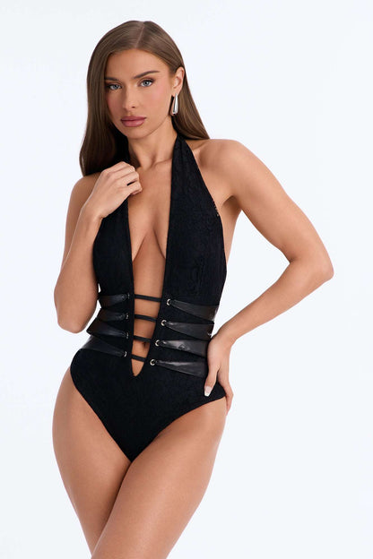Blusa Feminina Frente Única Renda Decote V Preto – Doce Malícia