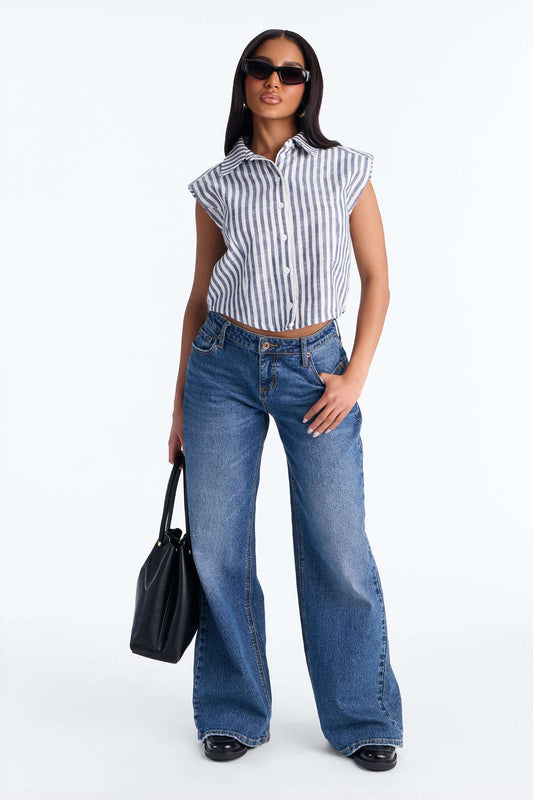 Blusa Feminina Linho Listrado – Doce Malícia