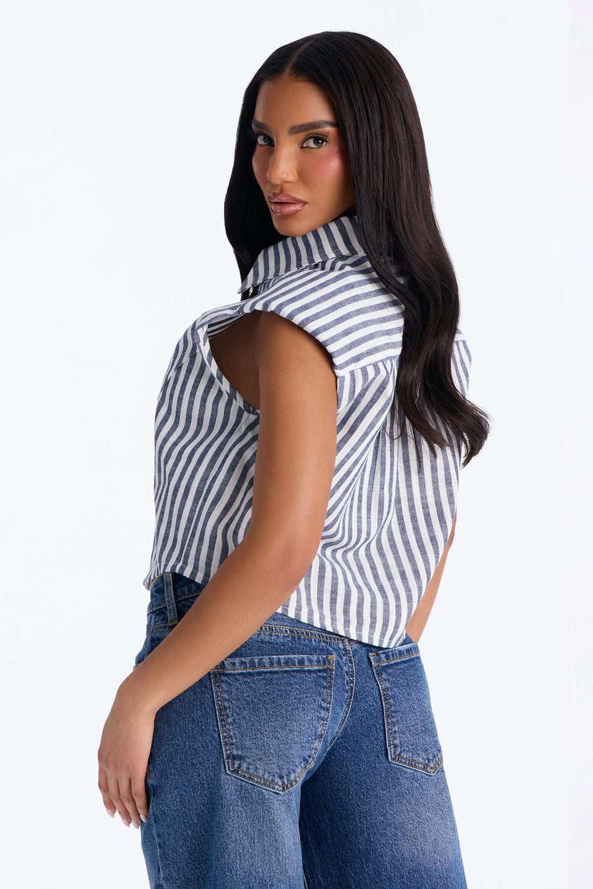 Blusa Feminina Linho Listrado – Doce Malícia