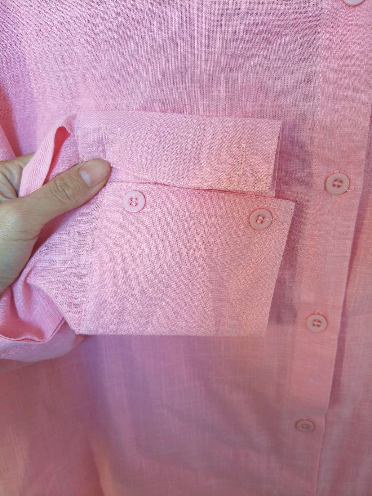 Blusa Feminina Linho Manga Longa Rosa Bebê – Doce Malícia
