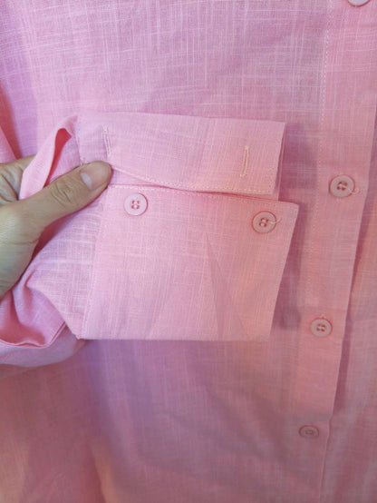 Blusa Feminina Linho Manga Longa Rosa Bebê – Doce Malícia