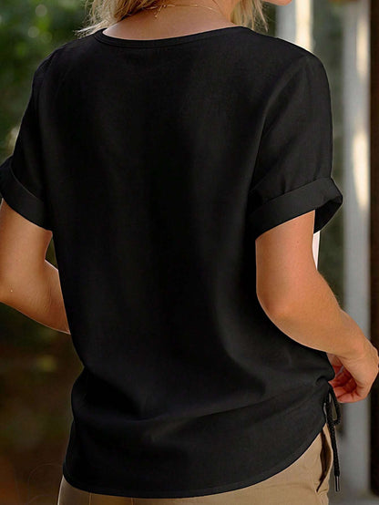 Blusa Feminina Manga Curta Decote V – Doce Malícia