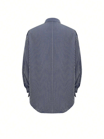 Blusa Feminina Manga Longa Longo Azul Escuro – Doce Malícia
