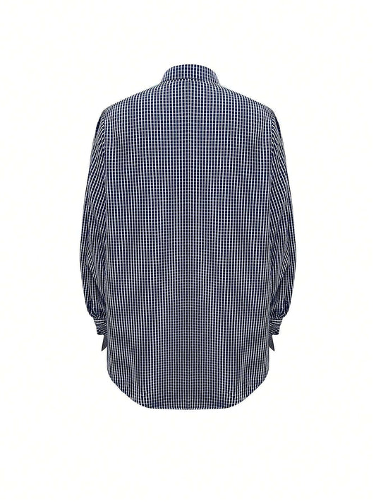 Blusa Feminina Manga Longa Longo Azul Escuro – Doce Malícia