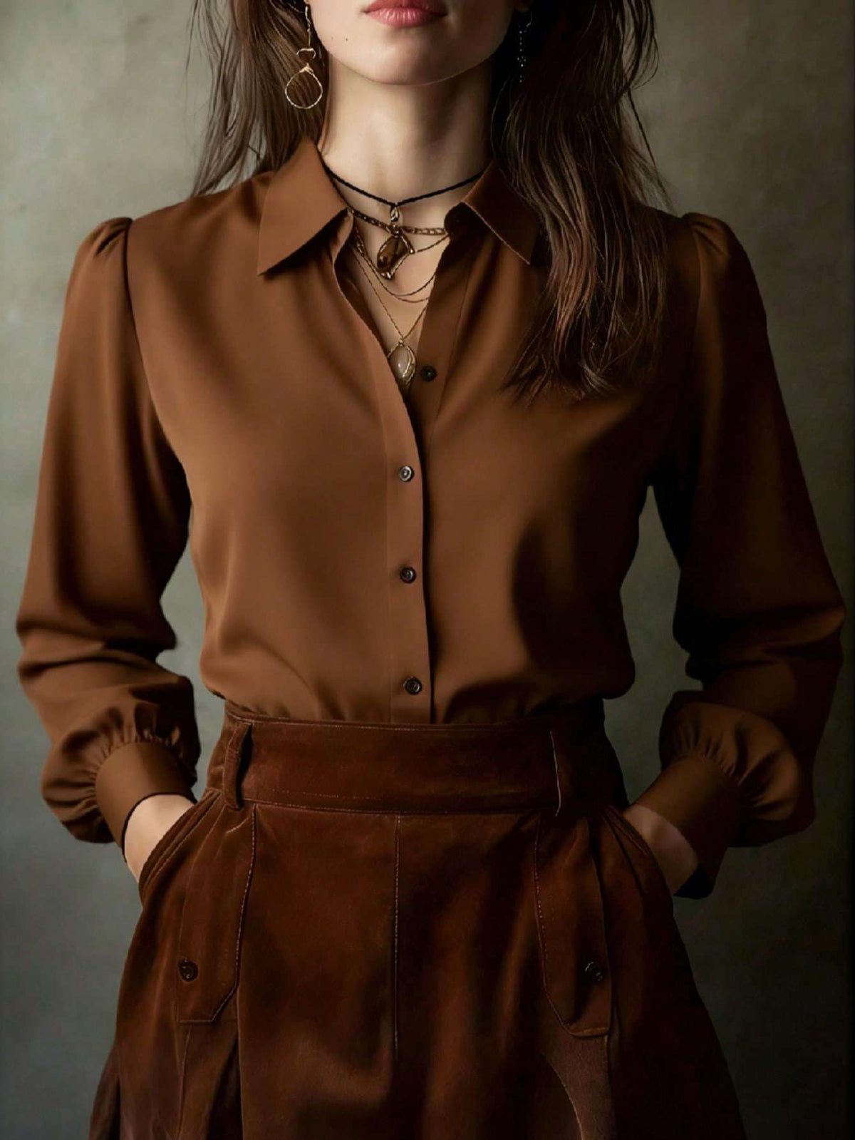 Blusa Feminina Manga Longa Longo Café – Doce Malícia
