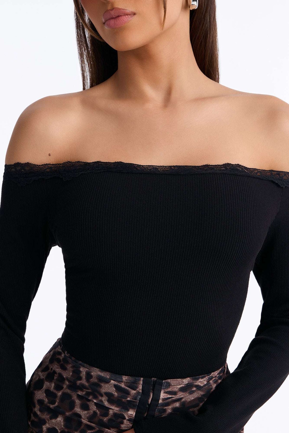 Blusa Feminina Renda Canelado Preto – Doce Malícia