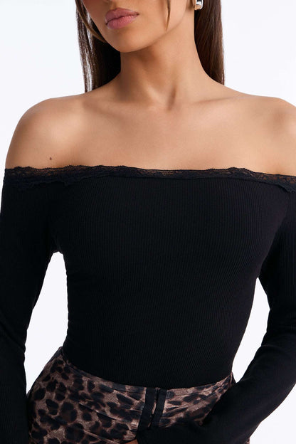 Blusa Feminina Renda Canelado Preto – Doce Malícia