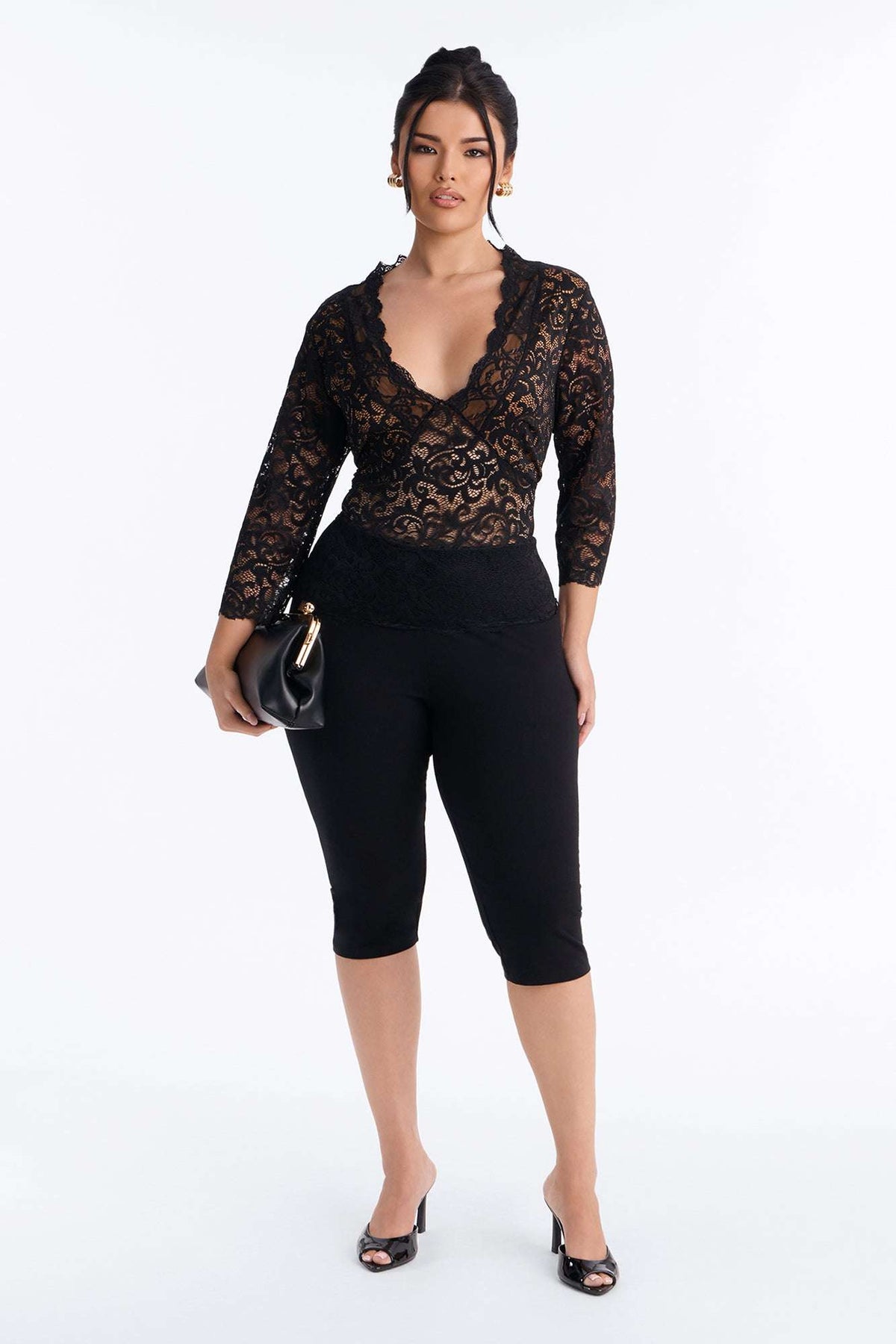 Blusa Feminina Renda Decote V Preto – Doce Malícia