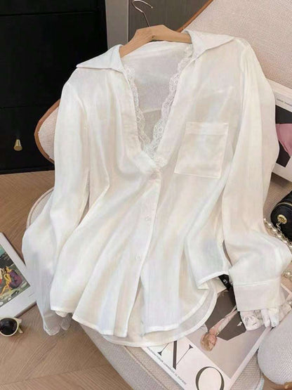 Blusa Feminina Renda Manga Longa Branco – Doce Malícia