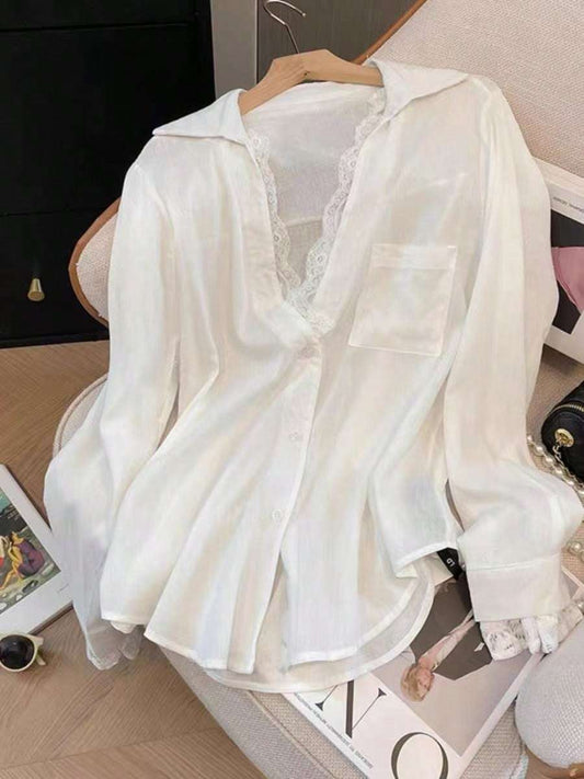 Blusa Feminina Renda Manga Longa Branco – Doce Malícia