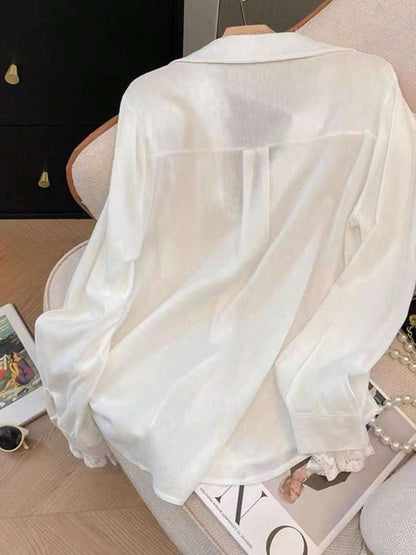 Blusa Feminina Renda Manga Longa Branco – Doce Malícia
