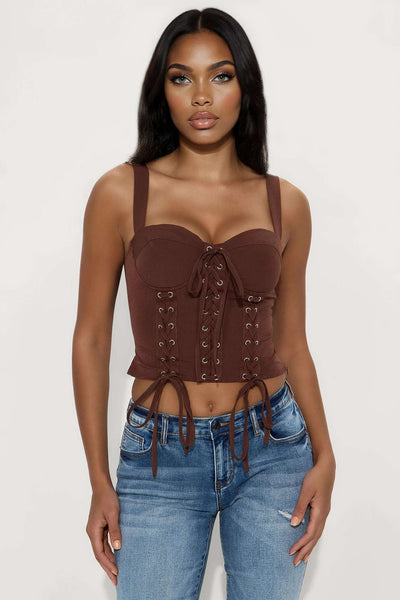 Blusa Feminina Renda Marrom – Doce Malícia