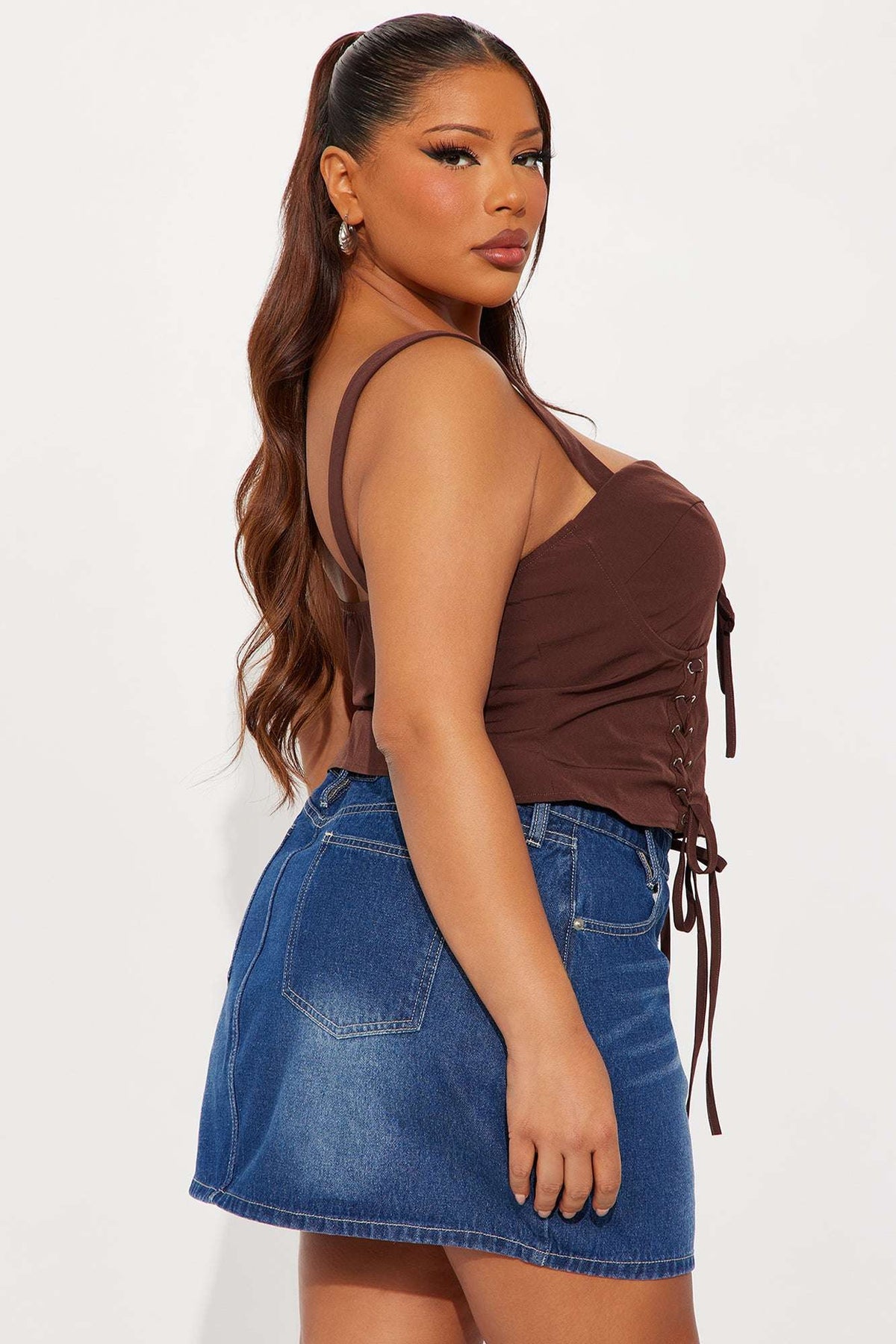 Blusa Feminina Renda Marrom – Doce Malícia
