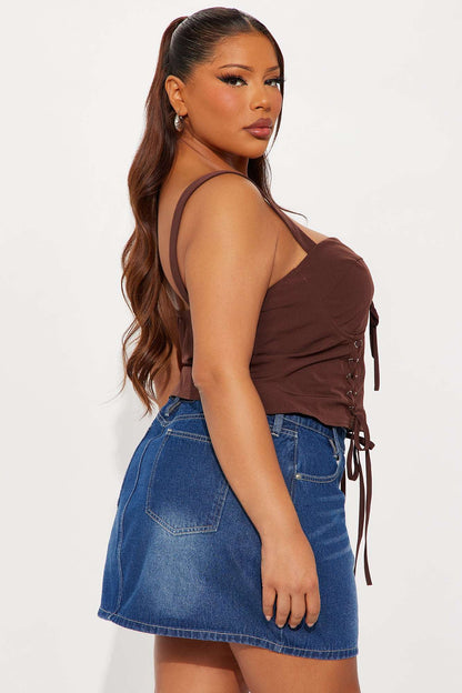 Blusa Feminina Renda Marrom – Doce Malícia