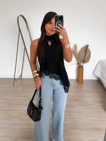 Blusa Feminina Renda Preto – Doce Malícia