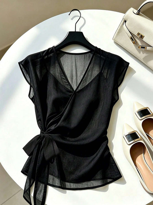 Blusa Feminina Renda Tule Preto – Doce Malícia