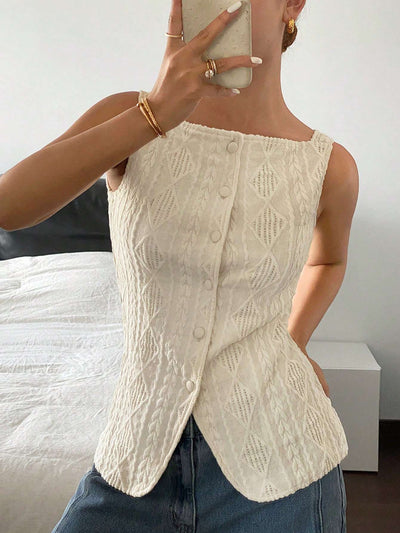 Blusa Tricô Textura Geométrica – Doce Malícia