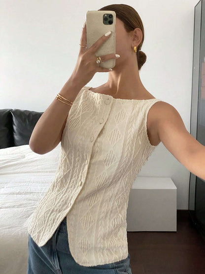 Blusa Tricô Textura Geométrica – Doce Malícia