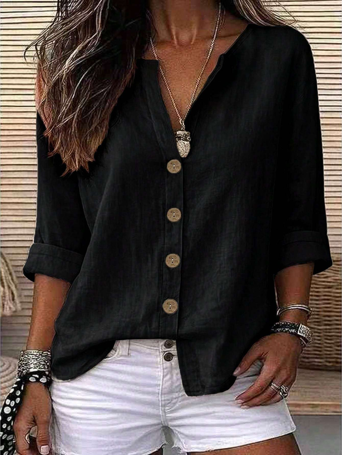Blusa Feminina Listrada Bege e – Doce Malícia