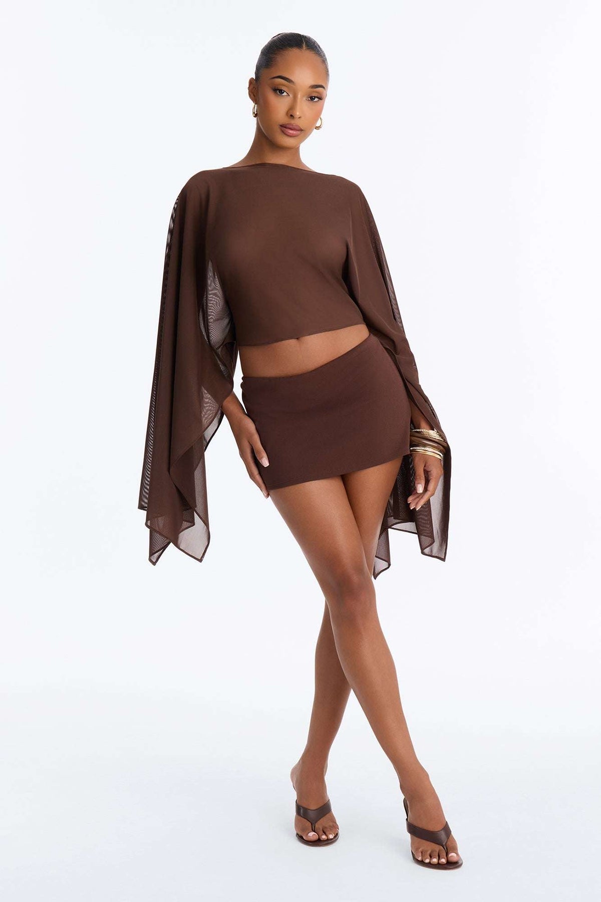 Blusa Feminina Tule Marrom – Doce Malícia