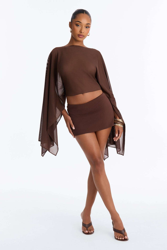 Blusa Feminina Tule Marrom – Doce Malícia — Doce Malícia