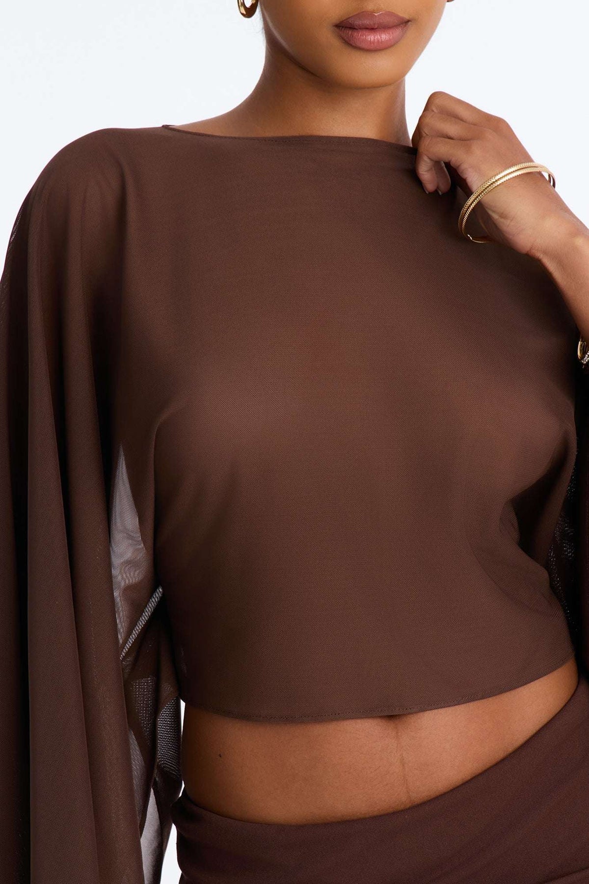 Blusa Feminina Tule Marrom – Doce Malícia
