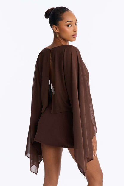 Blusa Feminina Tule Marrom – Doce Malícia