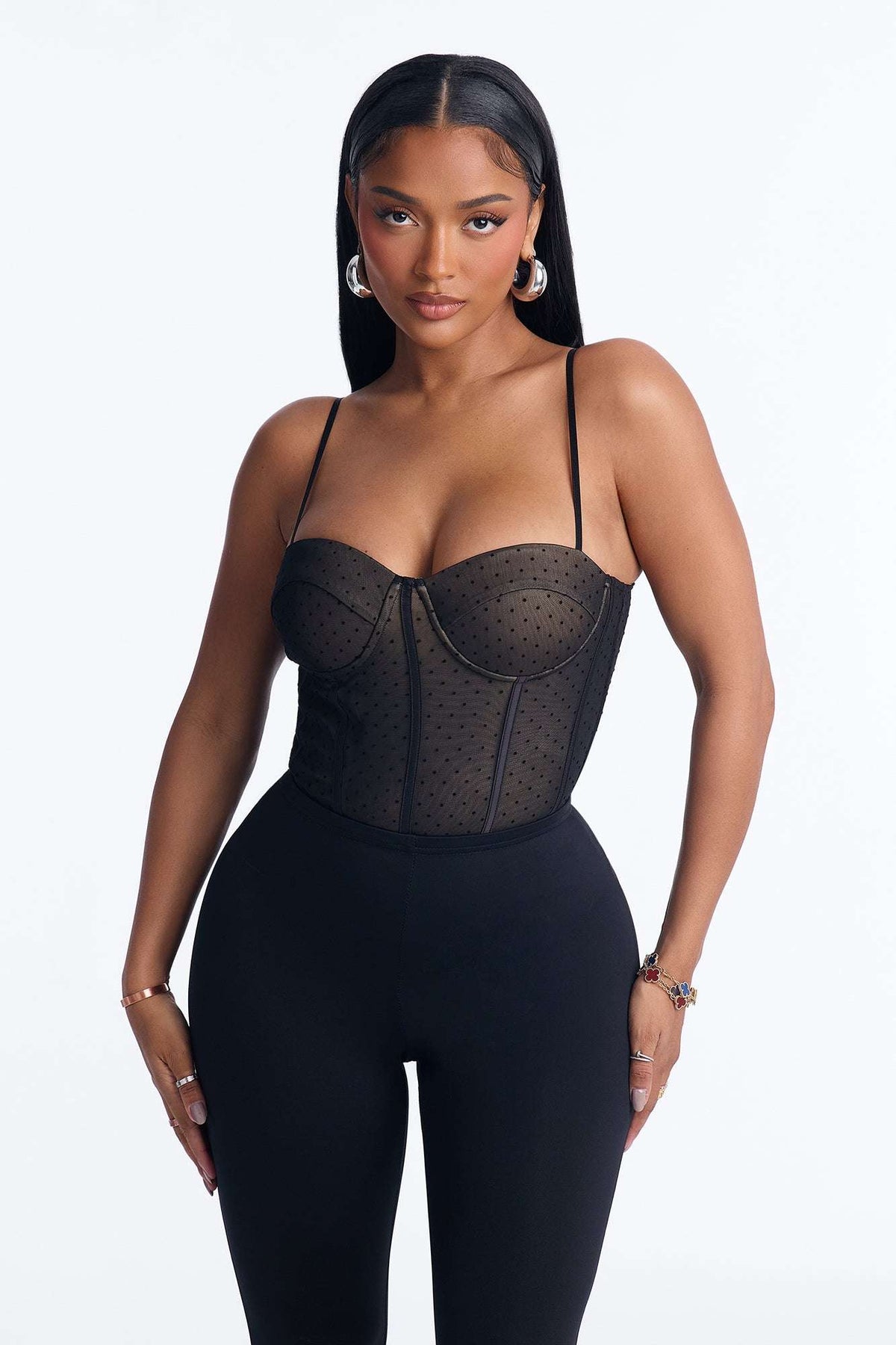 Blusa Feminina Tule Poá Preto – Doce Malícia