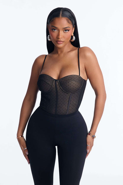 Blusa Feminina Tule Poá Preto – Doce Malícia