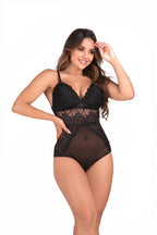 Body em renda e tule em Branco – Doce Malícia