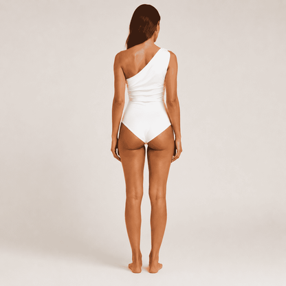Body Feminino Um Ombro Drapeado Cintura Alta – Doce Malícia